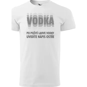 Sablio Tričko s potiskem Vodka - bílé 5XL