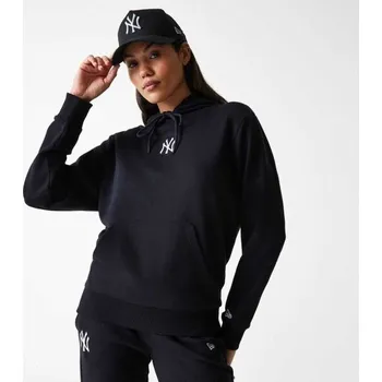 Dámská mikina Dámská mikina New Era NEW YORK YANKEES MLB MIDI LEAGUE ESSENTIAL HOODIE XS Černá, Bílá