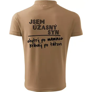 Pánská košile Jsem úžasný syn - Polokošile pánská Pique Polo 203 - 3XL ( Písková )
