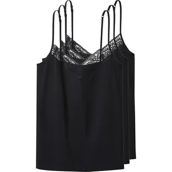 esmara® Dámský top se špagetovými ramínky, 3 kusy (černá, XL(48/50))