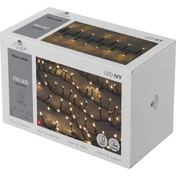 Vánoční dekorace Anna's Collection LED vánoční světýlka s časovačem – kuličky teplá bílá, délka 16 m