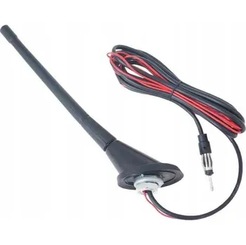 Autoanténa Aktivní autorádio anténa Carmotion 24 cm střešní prut + 300 cm kabel