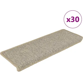 vidaXL Samolepicí rohože na schody Sisal-Look 30 ks 65x21x4 cm Zelená