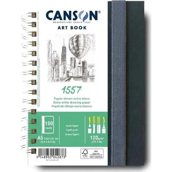 Umělecký papír Canson XL Book 1557 skicový blok (A5, 120 g, 50 listů)