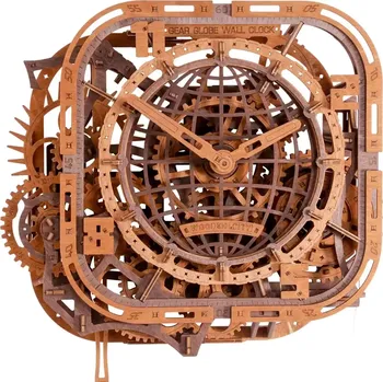 Puzzle WOODEN CITY 3D puzzle Gear Globe nástěnné hodiny 416 ks