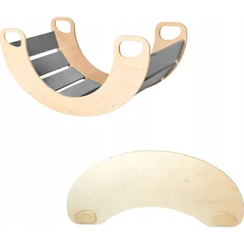 Dětská houpačka Houpačka dřevěná Sunny šedá + stolek