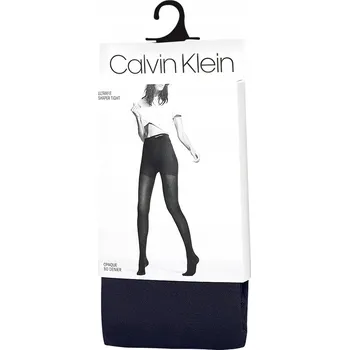 Dámské punčochy Calvin Klein hladké Punčocháče 80den modré 002 velikost M