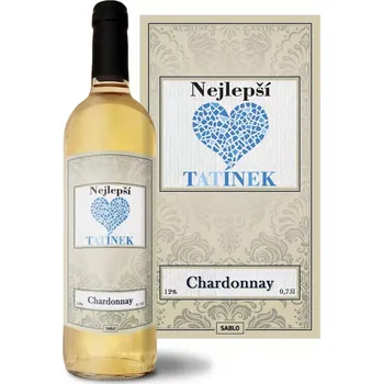 Víno Sablio Bílé víno Nejlepší tatínek: 0,75 l