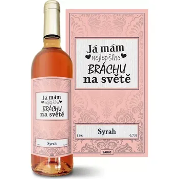 Víno Sablio Růžové víno Já mám nejlepšího bráchu na světě: 0,75 l