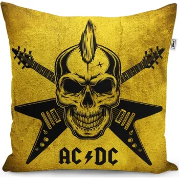 Polštář Sablio Polštář ACDC Lebka - 40x40 cm