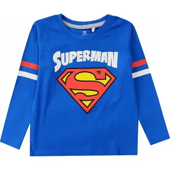 Chlapecké tričko EplusM dětské tričko s dlouhým rukávem bavlna modré, velikost 134