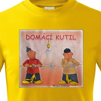 Tričko Pat a Mat - Domácí kutil - velikost S, Barva Žlutá