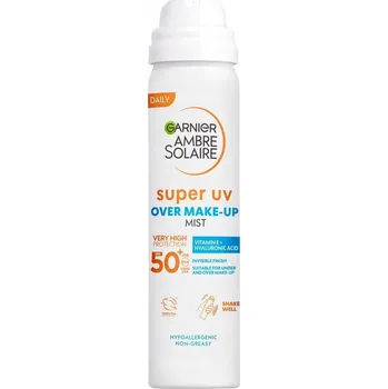 Přípravek na opalování Garnier Ambre Solaire Over Makeup Super ochranná mlha s UV filtrem SPF50+ 75 ml