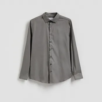 Pánská košile Reserved - Košile slim fit s drobným vzorem - středně šedá - 124GT-85M - 124GT-85M-XXL