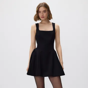 Dámské šaty Reserved - Mini šaty s příměsí viskózy - černý - 132GP-99X - 132GP-99X-XS