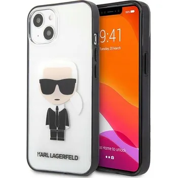 Pouzdro na mobilní telefon Zadní Kryt Karl Lagerfeld pro Apple iPhone 13 mini bezbarvý