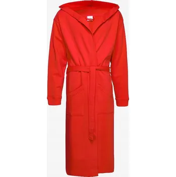 Dámský župan KENZO ŽUPAN ČERVENÝ S KAPUCÍ A LOGEM S WŁH