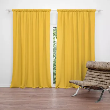 Závěs Sablio Závěs Žlutooranžová: 2ks 140x250cm