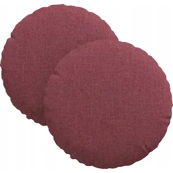 Podsedák Polštáře na sedadla 2 pcs Víno Červené Ø30 x 13 cm textil