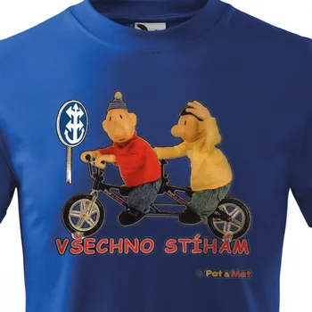 Pat a Mat Tričko Pat a Mat - Všechno stíhám Modrá XXXL