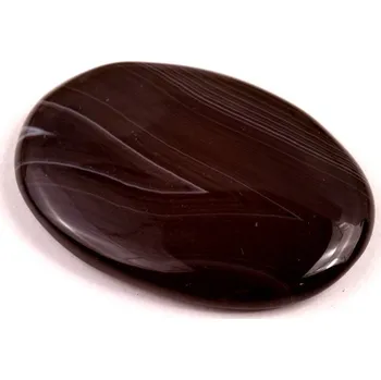 Přírodní kámen Kabošon Black Banded Agate č.7841 (35x25x5mm)