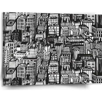 Obraz Sablio Obraz Kreslené mrakodrapy - 150x110 cm