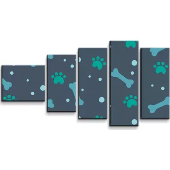 Obraz Sablio Obraz - 5-dílný Kostičky - 100x60 cm