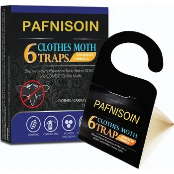 Přípravek proti hmyzu Feromonový lapač na šatní a potravinové moly, závěs do skříně, 6 kusů