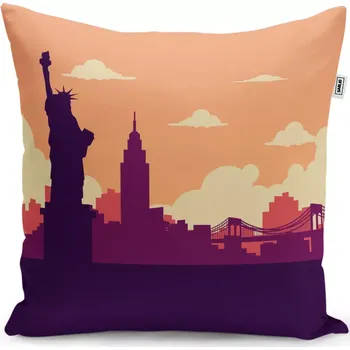 Polštář Sablio Polštář New York Socha svobody Art - 40x40 cm