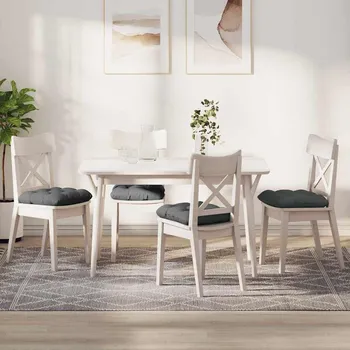 Podsedák Polštáře na sedadla 4 pcs Tmavě šedá 45 x 45 x 12 cm textil