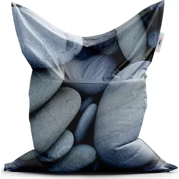 Sedací pytel Sablio Sedací vak Classic Černé kameny - 200x140 cm