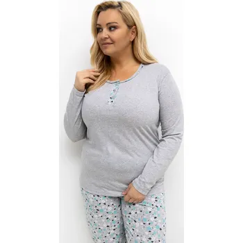 Pánské pyžamo DU KN pyžamo FP 502.97 šedé 4XL