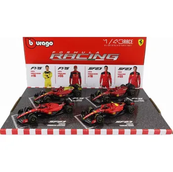 autíčko Bburago Ferrari SF-23 1:43 set 4 ks