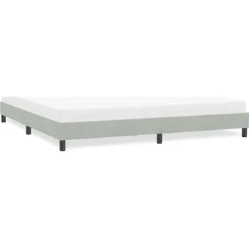 vidaXL Rám postele bez matrace světle šedá 180x210 cm samet