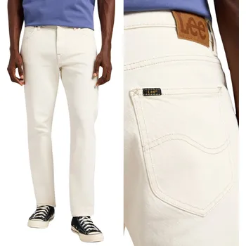 Dámské džíny Lee WEST RELAXED Off White volné rovné bílé džíny W32 L32