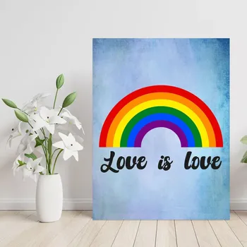 Plechová cedule Sablio Dárková cedulka Love is love 2: 30x40 cm