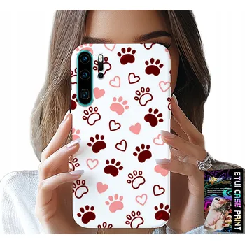 Pouzdro na mobilní telefon POUZDRO PRO HUAWEI P30 PRO - PSÍ TLAPKY NA BÍLÉM POZADÍ, PES, KOČKA, MEDVÍDEK