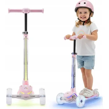 Koloběžka Balancní koloběžka HyperMotion BECKY - RGB LED osvětlení, růžová barva