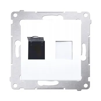 Elektrická zásuvka Internetová zásuvka jednoduchá RJ45 kat. 6 bílá Simon54 D61.01/11