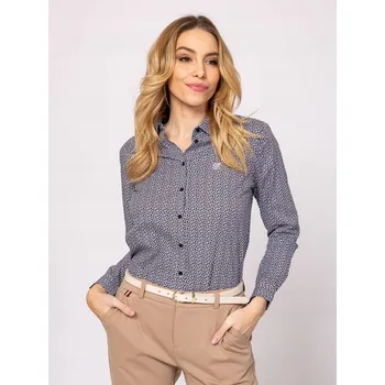 Dámská košile Heavy Tools dámská košile s dlouhým rukávem, elegantní vzor, modrá RAMKAS25, velikost L