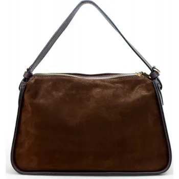 Kabelka MORANTI kabelka z pravé přírodní semišové kůže - bezbarvá