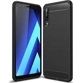 Pouzdro na mobilní telefon Pouzdro Pancéřové pro Samsung Galaxy A7 | Karbon, černé + Sklo 2,5d
