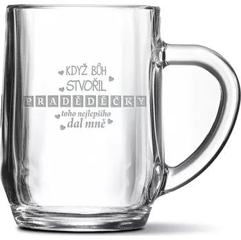Sklenice Sablio Půllitr Když Bůh stvořil pradědečky: 0,5 l