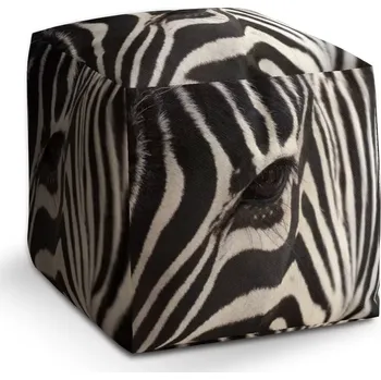 Taburet Sablio Taburet Cube Detail zebra: 40x40x40 cm