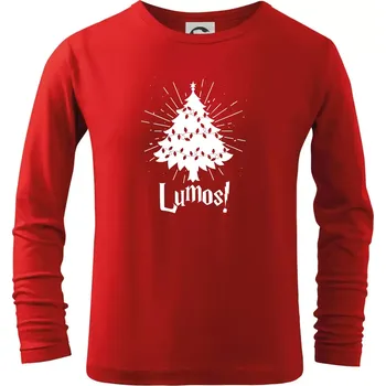 Harry - Lumos stromeček - Triko dětské Long Sleeve - 158 cm/12 let ( Červená )