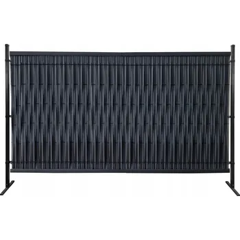 Plot Plotová lamela svislá Rattanart plastová šedá 173x250 cm pro plotové pole 44-62 mm