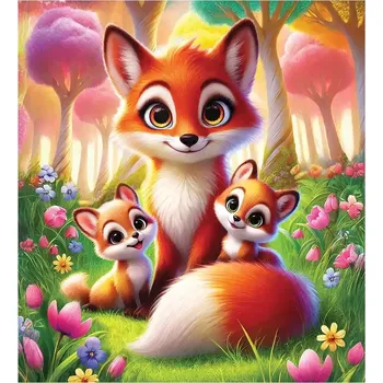 Puzzle Dřevěné puzzle liščí rodinka 20 dílků WOODEN CITY