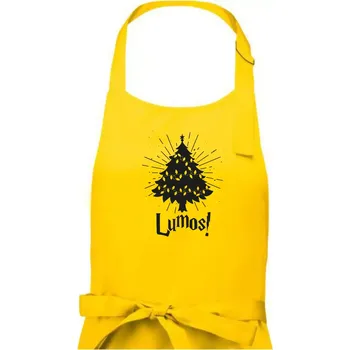 Kuchyňská zástěra Harry - Lumos stromeček - Pánská zástěra na vaření - Univerzální velikost ( Žlutá )