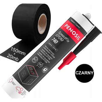 Izolační páska EPDM membrána s límcem, 2x butylový pás, 150 mm x 20 m