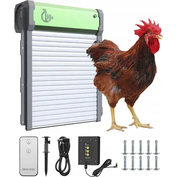 AUTOMATICKÁ DVÍŘKA DO KURNÍKU se solárním panelem, dálkové ovládání, zavírání, vchod